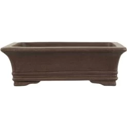 Bonsaischale 25x18x8cm Braun Rechteckig Unglasiert