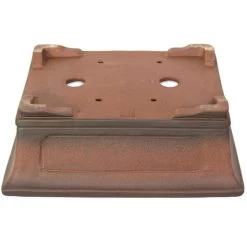 Bonsaischale 26x20.5x9.5cm Antik-Braun Rechteckig Unglasiert -Empfohlener Shop für Topfpflanzen h26 035 ab2