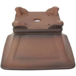 Bonsaischale 27x27x15cm Antik-Braun Quadratisch Unglasiert -Empfohlener Shop für Topfpflanzen h27 914 ab2