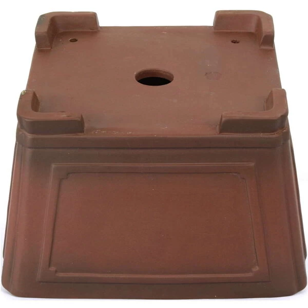 Bonsaischale 28.5x28.5x17.5cm Antik-Braun Quadratisch Unglasiert 4 Bonsaischale 28.5x28.5x17.5cm Antik-Braun Quadratisch Unglasiert – Bild 2