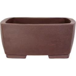 Bonsaischale 31.5x31.5x14cm Braun Quadratisch Unglasiert