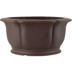 Bonsaischale 33.5x33.5x16.5cm Dunkelbraun Rund Unglasiert