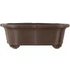 Bonsaischale 34x29.5x11.5cm Dunkelbraun Lotusförmig Unglasiert -Empfohlener Shop für Topfpflanzen h34 893 db