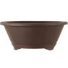 Bonsaischale 35x35x14cm Dunkelbraun Rund Unglasiert -Empfohlener Shop für Topfpflanzen h35 600 db