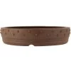 Bonsaischale 35x35x7.5cm Braun Rund Unglasiert -Empfohlener Shop für Topfpflanzen h35 637 b