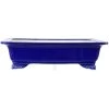Bonsaischale 39x26.5x10.5cm Blau-Dunkel Rechteckig Glasiert -Empfohlener Shop für Topfpflanzen h39 049 bd