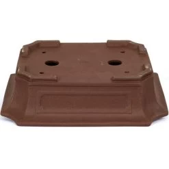 Bonsaischale 39x31x10cm Braun Rechteckig Unglasiert -Empfohlener Shop für Topfpflanzen h39 193 b2