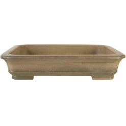 Bonsaischale 40x32x8.5cm Antik-Grau Rechteckig Unglasiert
