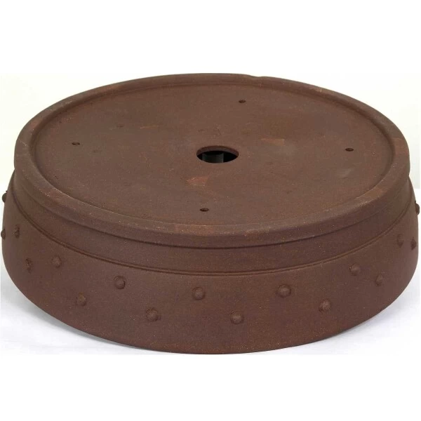 Bonsaischale 40x40x11.5cm Braun Rund Unglasiert 4 Bonsaischale 40x40x11.5cm Braun Rund Unglasiert – Bild 2