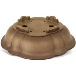 Bonsaischale 39.5x34.5x11cm Antik-Grau Lotusförmig Unglasiert -Empfohlener Shop für Topfpflanzen h40 904 ag2