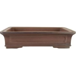 Bonsaischale 40.5x29.5x9.5cm Antik-Braun Rechteckig Unglasiert