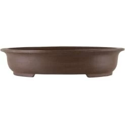 Bonsaischale 74.5x58x16cm Dunkelbraun Oval Unglasiert