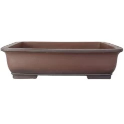 Bonsaischale 81x61.5x22.5cm Antik-Braun Rechteckig Unglasiert
