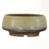Bonsaischale 14x14x6.5cm Khaki Rund Glasiert -Empfohlener Shop für Topfpflanzen p14ru23015a
