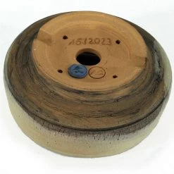 Bonsaischale 14x14x6.5cm Khaki Rund Glasiert -Empfohlener Shop für Topfpflanzen p14ru23015a3