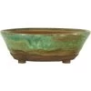 Bonsaischale 15.5x15.5x5.5cm Grün Rund Glasiert -Empfohlener Shop für Topfpflanzen p16ru23007d