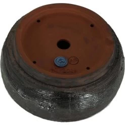 Bonsaischale 17.5x17x6.5cm Schwarz Rund Glasiert -Empfohlener Shop für Topfpflanzen p18ru23042a3