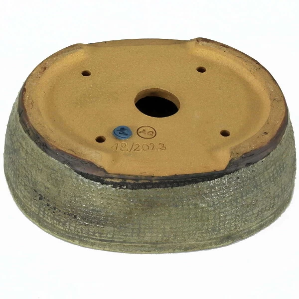 Bonsaischale 22.5x18.5x7cm Grau Oval Glasiert 5 Bonsaischale 22.5x18.5x7cm Grau Oval Glasiert – Bild 3