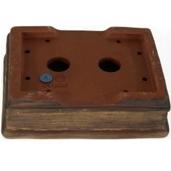 Bonsaischale 23.5x19x6.5cm Braun Rechteckig Unglasiert -Empfohlener Shop für Topfpflanzen p24re23026a3