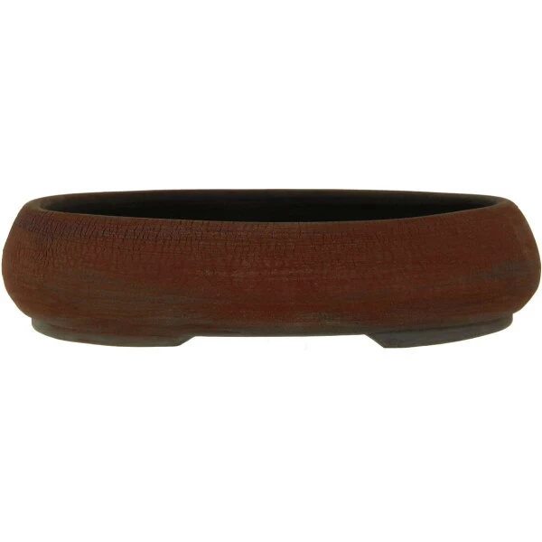 Bonsaischale 26.5x21x6cm Rotbraun Oval Unglasiert 4 Bonsaischale 26.5x21x6cm Rotbraun Oval Unglasiert – Bild 2