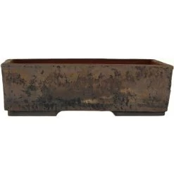 Bonsaischale 28x20.5x8cm Braun Rechteckig Unglasiert -Empfohlener Shop für Topfpflanzen p28re23010a2