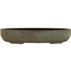 Bonsaischale 38.5x28.5x7.5cm Braun Oval Unglasiert