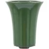 Bonsaischale 15.5x15.5x18.5cm Grün Oval Glasiert -Empfohlener Shop für Topfpflanzen s16 650 g
