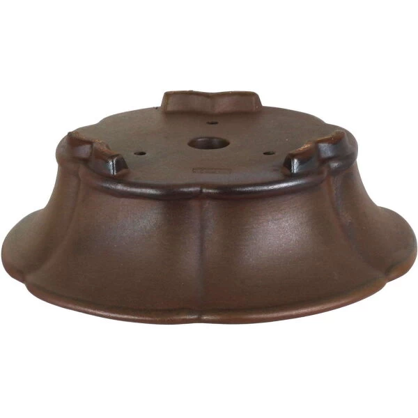 Bonsaischale 19x19x6cm Dunkelbraun Sonstige Form Unglasiert 4 Bonsaischale 19x19x6cm Dunkelbraun Sonstige Form Unglasiert – Bild 2