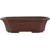 Bonsaischale 20.5x16.5x6cm Dunkelbraun Rechteckig Unglasiert -Empfohlener Shop für Topfpflanzen s21 027 db