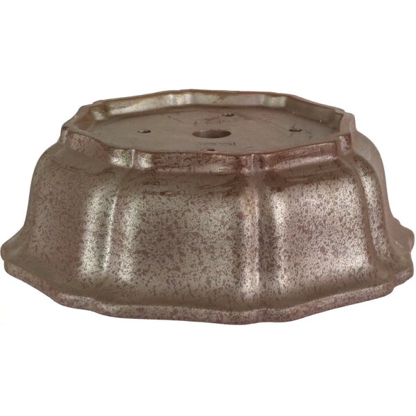 Bonsaischale 23x23x7.5cm Dunkelbraun Achteckig Unglasiert 4 Bonsaischale 23x23x7.5cm Dunkelbraun Achteckig Unglasiert – Bild 2