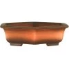 Bonsaischale 22.5x19.5x5.5cm Antik-Rotbraun Sechseckig Unglasiert -Empfohlener Shop für Topfpflanzen s23 835 ar