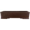 Bonsaischale 25.5x19x6cm Dunkelbraun Rechteckig Unglasiert -Empfohlener Shop für Topfpflanzen s26 022 db