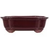 Bonsaischale 25.5x20.5x8cm Weinrot Sonstige Form Glasiert