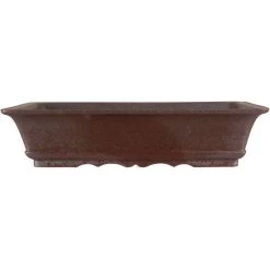 Bonsaischale 37.5x27x8.5cm Dunkelbraun Rechteckig Unglasiert