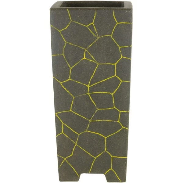 Bonsaischale 9x9x20cm Handarbeit Grau Genetzt Quadratisch Unglasiert 3 Bonsaischale 9x9x20cm Handarbeit Grau Genetzt Quadratisch Unglasiert