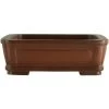 Bonsaischale 11.5x9x3.7cm Masteredition Antik Braun Rechteckig Unglasiert