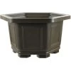 Bonsaischale 27.8x27.8x17.3cm Dunkelbraun Sechseckig Kunststoff -Empfohlener Shop für Topfpflanzen z ps h28 db