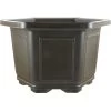 Bonsaischale 46.5x46.5x31cm Dunkelbraun Sechseckig Kunststoff -Empfohlener Shop für Topfpflanzen z ps h47 db